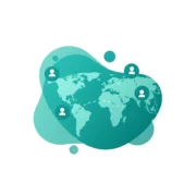 A world map illustrating the differences between nearshore vs offshore hiring methods, showing proximity and cost factors.
