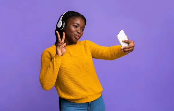 A social media specialist designing creative content for a global brand’s digital marketing campaign.